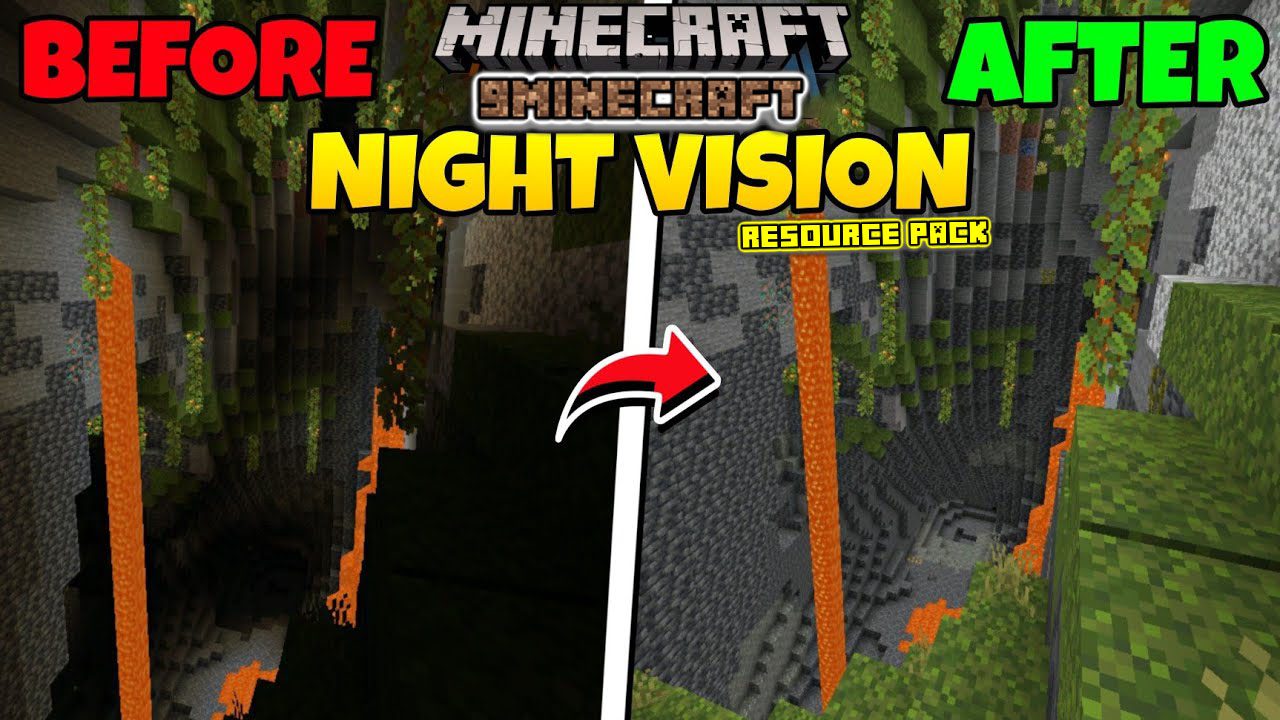 Night Vision Resource Pack (1.21.11, 1.20.1)