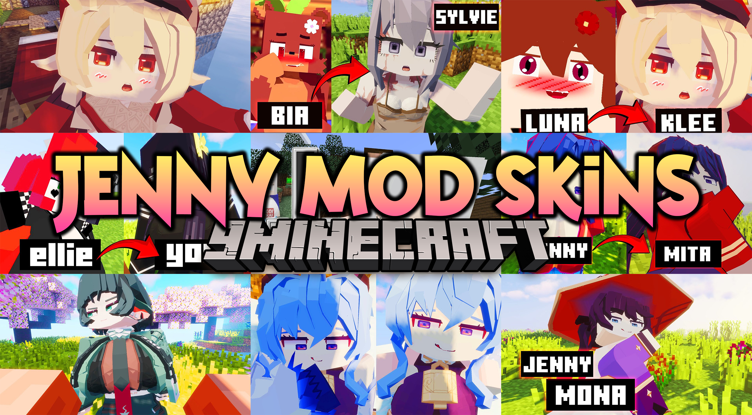 Jenny Mod Skins Resource Pack (1.12.2)